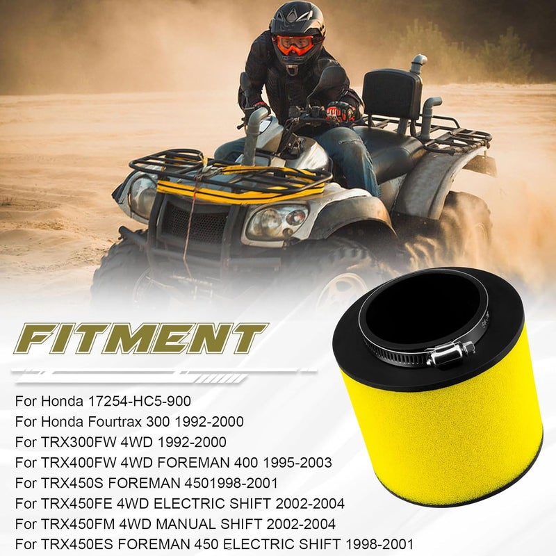 Oceanair TRX 300 Air Filter for Honda Fourtrax 300 Foreman 450 TRX 300 TRX300FW TRX 400 TRX400FW Foreman 400 TRX 450 TRX450FM TRX450S TRX450FE TRX450ES Replace 17254-HC5-900 - Image 2